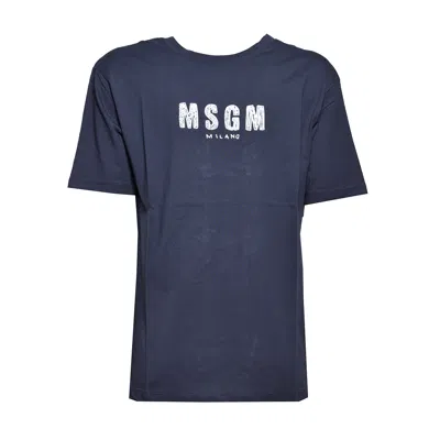 Msgm T Shirts And Polos In Blue