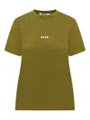 Msgm Logo-print T-shirt In Green