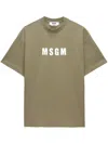 Msgm Logo-print T-shirt In Green