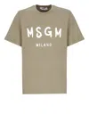 Msgm Short-sleeved T-shirt In Green