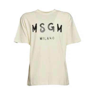 Msgm T Shirts And Polos In Neutral
