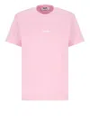 Msgm Small Logo Crew Neck T-shirt In Pink
