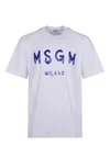 Msgm Logo-print Crew Neck Cotton T-shirt In White