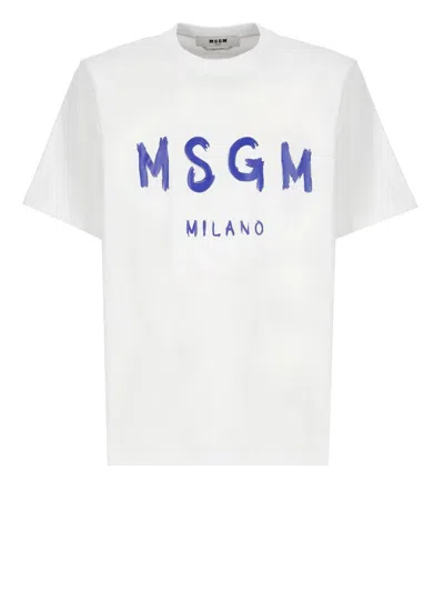 Msgm T-shirts And Polos In White