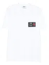 Msgm Cotton T-shirt With Front Printed Logo In White