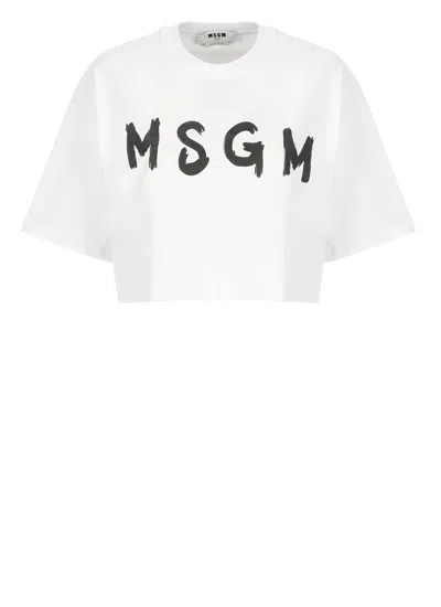 MSGM MSGM T-SHIRTS AND POLOS WHITE