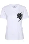 Msgm T-shirts And Polos White In Bianco Chiari E Naturali