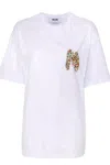 Msgm T-shirts And Polos White In Bianco Chiari E Naturali