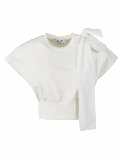 Msgm T-shirts & Tops In Off White