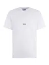 Msgm T-shirt Bianca Logo Minimal In White