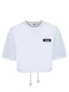 Msgm Cropped T-shirt In White