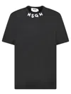 Msgm Logo Crew Neck T-shirt In White