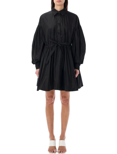 Msgm Taffetà Short Dress In Black
