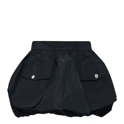 Msgm Taffeta Skirt In Black