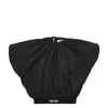 Msgm Taffeta Top In Black
