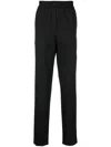 Msgm Tailored Black Trousers With Elastic Waistband In Black