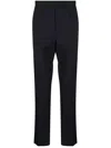 Msgm Tailored Black Trousers With Slim Fit In Black