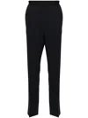 Msgm Tailored Black Trousers With Smooth Finish In Black