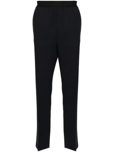 Msgm Tailored Black Trousers With Smooth Finish
