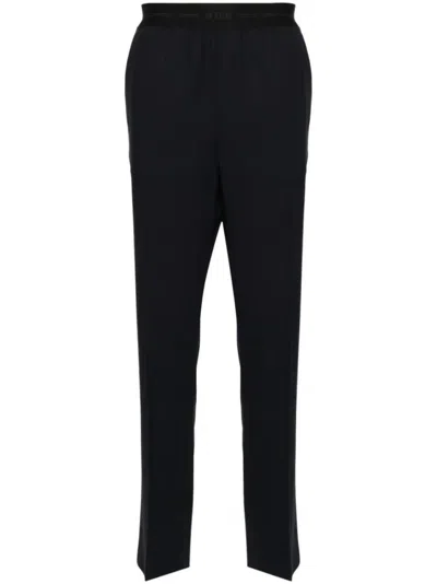 Msgm Tailored Black Trousers With Smooth Finish