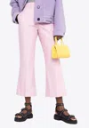 Msgm Tailored Cropped Pants In Pink