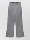 Msgm Tailored High-waisted Straight Leg Trousers In Grey
