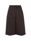 Msgm Tailored Shorts In Brown