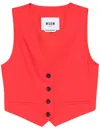Msgm Fitted V-neck Vest Two Pockets