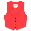 Msgm Tailored Vest In Red