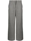 Msgm Metallic Wide Leg Trouser In Grau