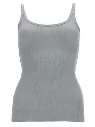 Msgm Tank Top In Viscosa In Gray