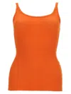 Msgm Tank Top In Viscosa In Orange