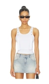 Msgm Tank Top In White