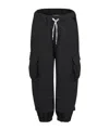 Msgm Tapered Cargo Pants In Black