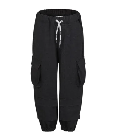 Msgm Tapered Cargo Pants In Black