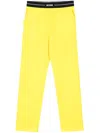 Msgm Tapered Virgin Wool Trousers In Yellow