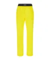 Msgm Pant Wool Central Pleats In Yellow