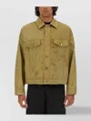 Msgm Denim Jacket Dyed In Tea In Green