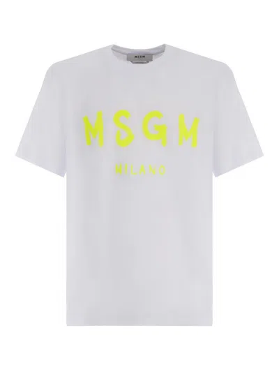 Msgm Tee In White