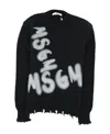Msgm Teen Logo-print Jumper In Black