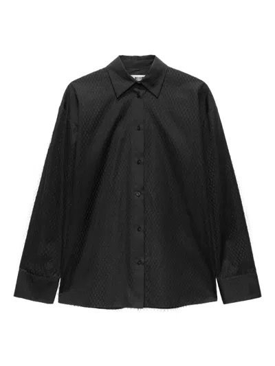 Msgm Textured Shirt In Black