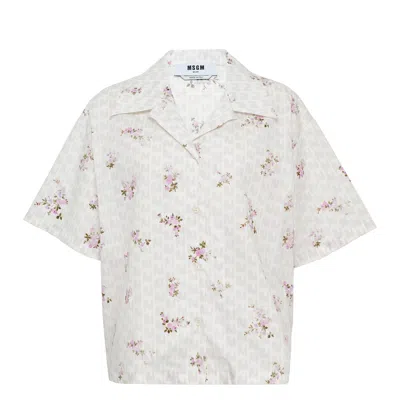 Msgm The Mwave Shirt In White