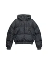 Msgm "themwave" Padded Down Jacket In Black