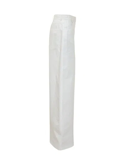 Msgm Therga Mini Gamba Trousers In White