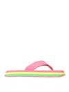 Msgm Rainbow Sole Thongs Sandals In Multicolour