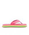 Msgm Thong Sandals With Striped Pattern In Multi