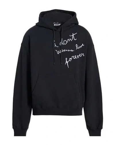 Msgm Tiago Alexandre X  Man Sweatshirt Black Size L Cotton