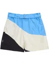 Msgm Tidal Wave Shorts In Blue