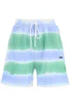 Msgm Tie-dye Jersey Shorts In Blue