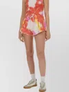 Msgm Tie-dye Sleeveless Drawstring Top In Multi